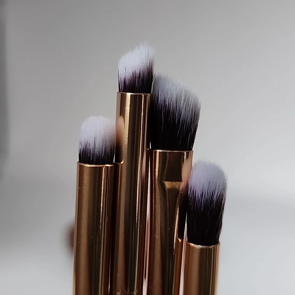 Luxie Luminous 4 Piece Gold Eyeshadow Brush Set